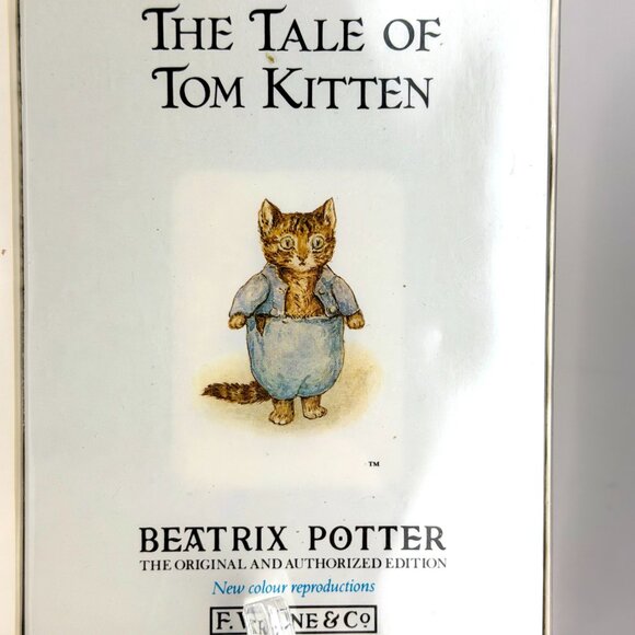 Beatrix Potter Tom Kitten Book 24K Gold Ornament Boxed Set (1990s) Rare F. Warne - Picture 2 of 9